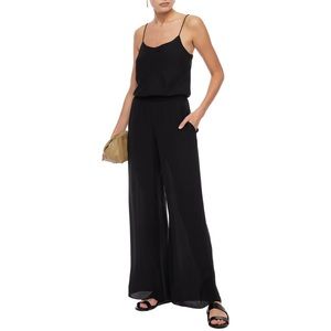 Theory silk crepe de chine wideleg jumpsuit, Small